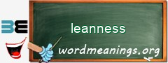 WordMeaning blackboard for leanness